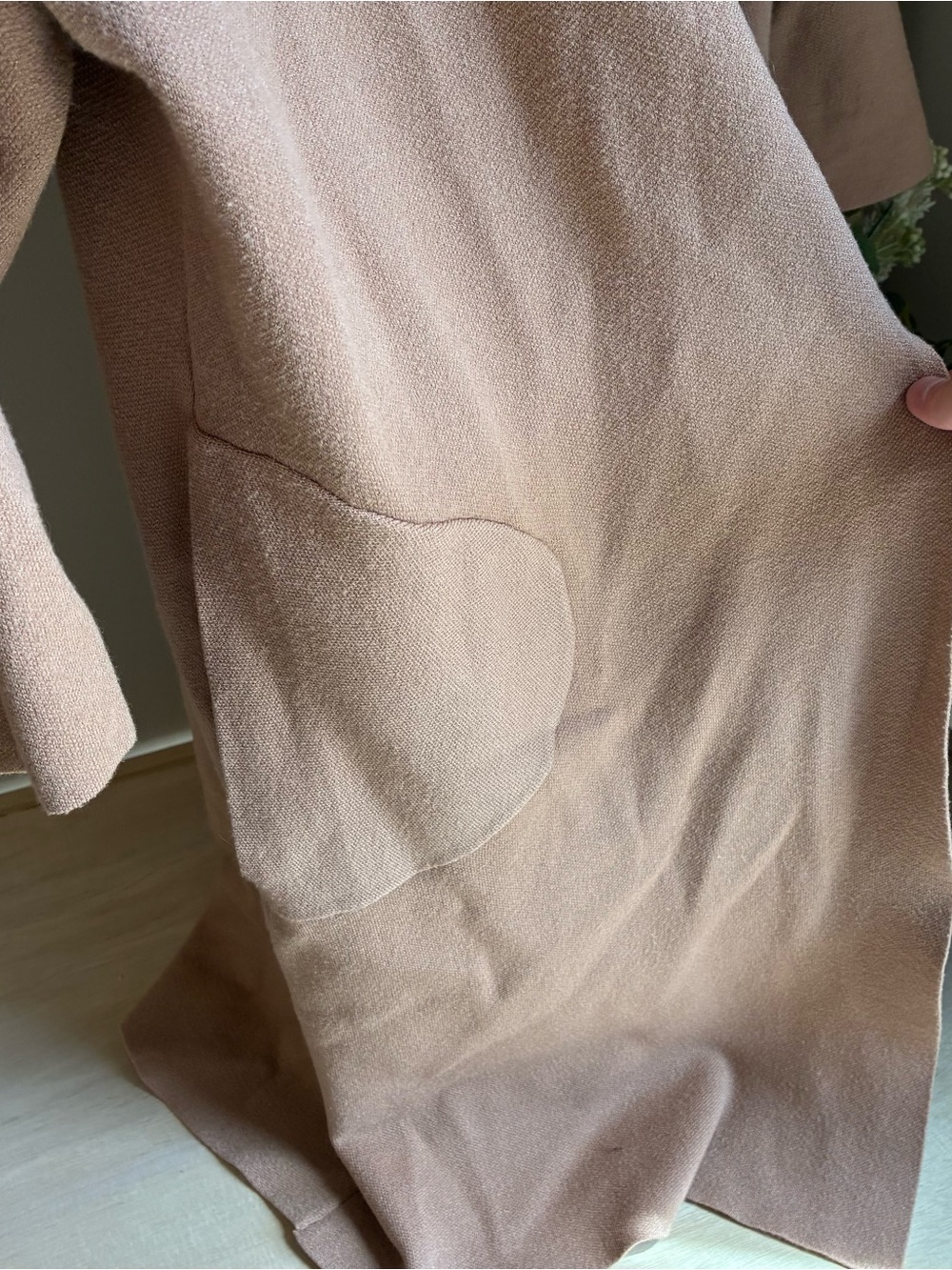 SNDYS × Revolve Long Cardigan Sz S
Tan Tia Knit Open Front Duster Pockets - Picture 3 of 9